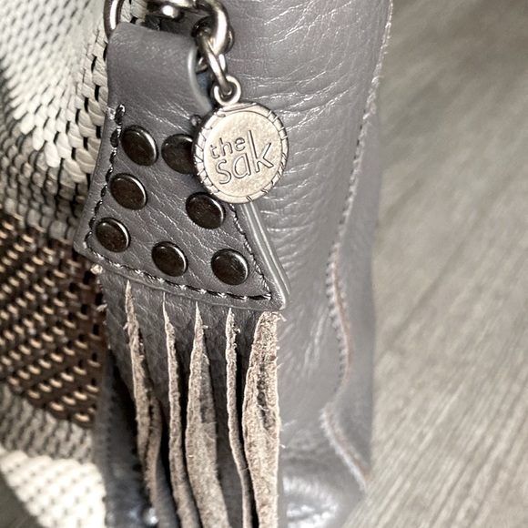 The Sak Collective Leather Pebble Weave Boho Purse & Matching NWT Iris Wallet - Picture 10 of 16